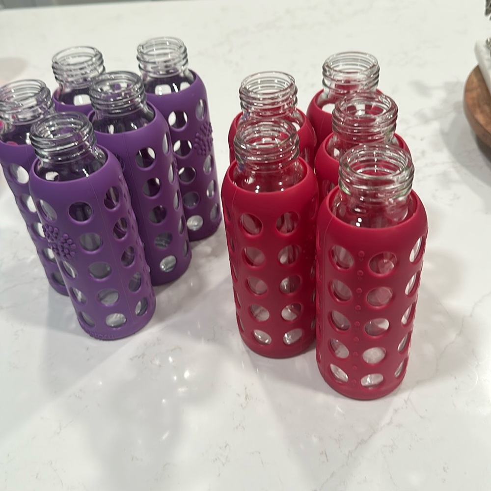 10 life factory glass bottles